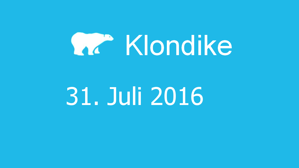 Microsoft solitaire collection - klondike - 31. Juli 2016