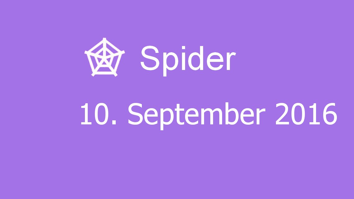 Microsoft solitaire collection - Spider - 10. September 2016