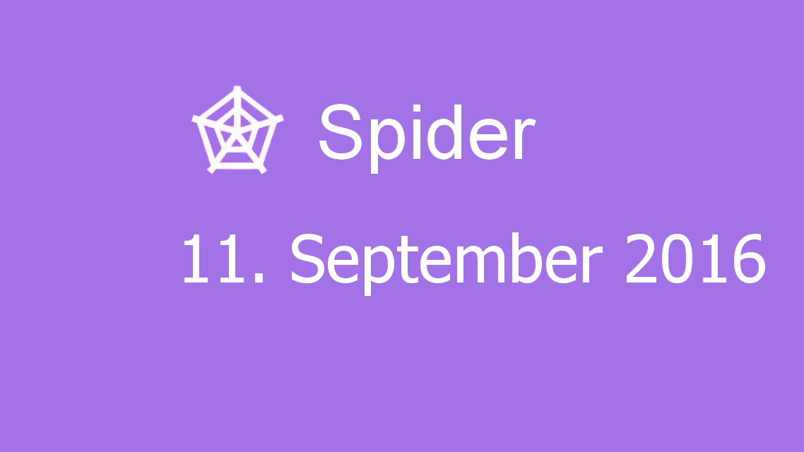 Microsoft solitaire collection - Spider - 11. September 2016