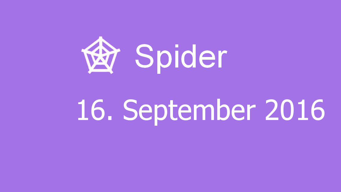 Microsoft solitaire collection - Spider - 16. September 2016