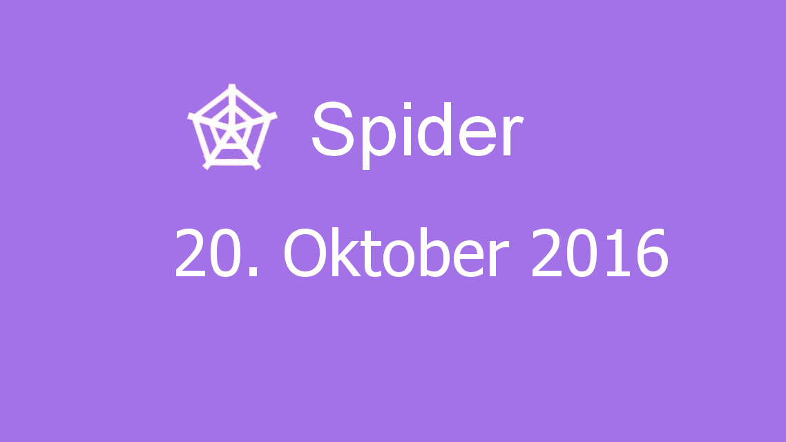 Microsoft solitaire collection - Spider - 20. Oktober 2016