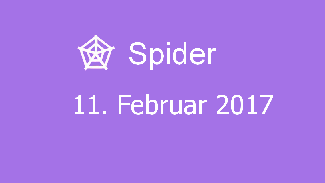 Microsoft solitaire collection - Spider - 11. Februar 2017