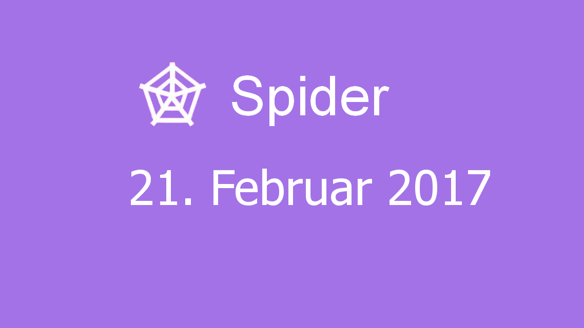 Microsoft solitaire collection - Spider - 21. Februar 2017