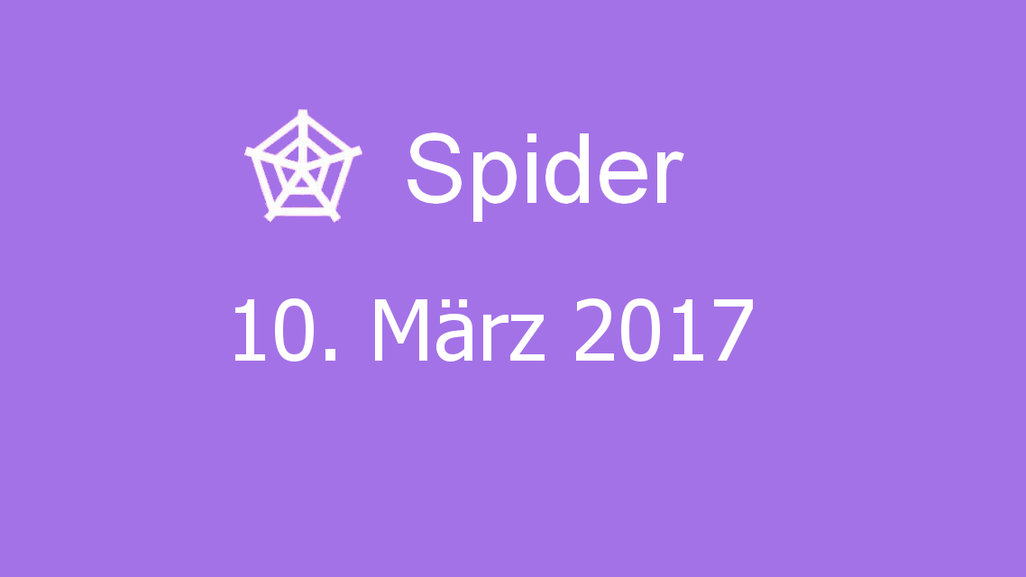Microsoft solitaire collection - Spider - 10. März 2017