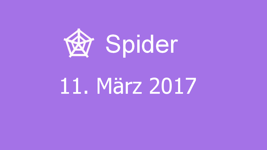 Microsoft solitaire collection - Spider - 11. März 2017