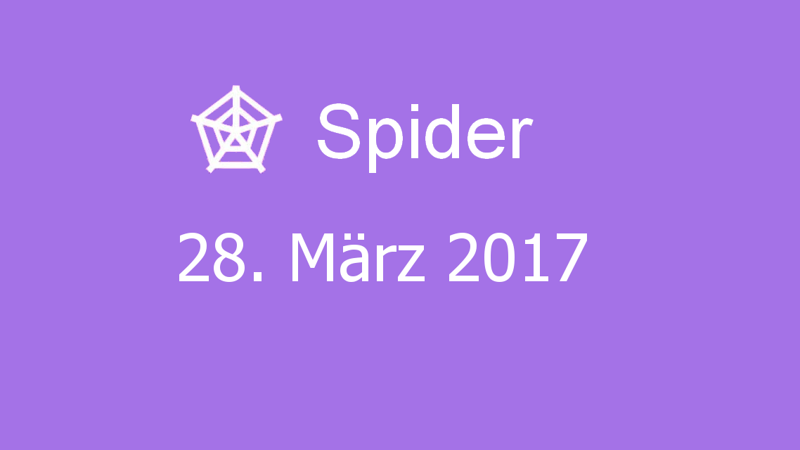 Microsoft solitaire collection - Spider - 28. März 2017