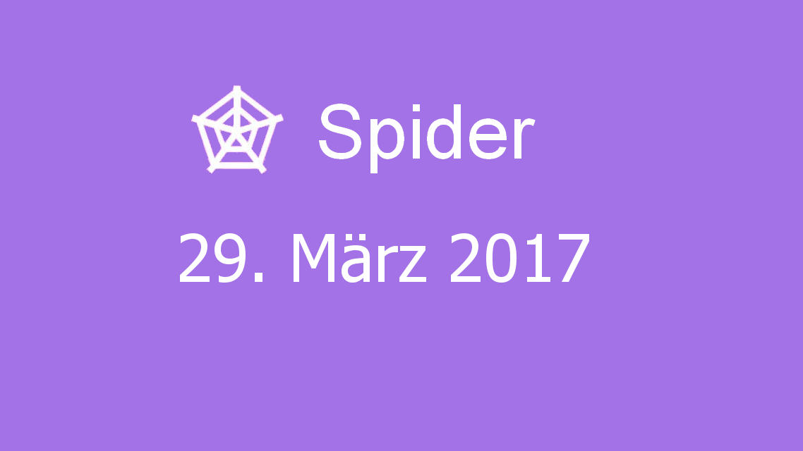 Microsoft solitaire collection - Spider - 29. März 2017