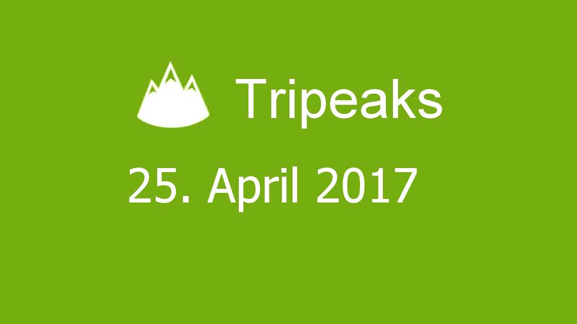 Microsoft solitaire collection - Tripeaks - 25. April 2017