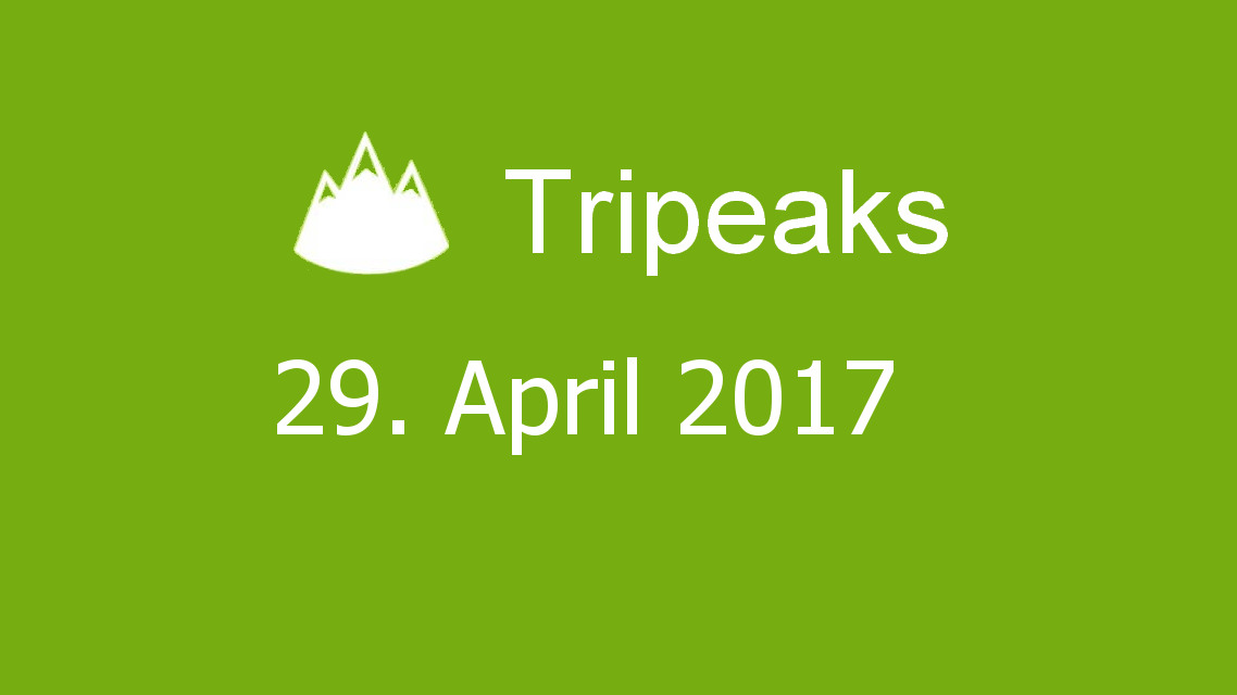 Microsoft solitaire collection - Tripeaks - 29. April 2017