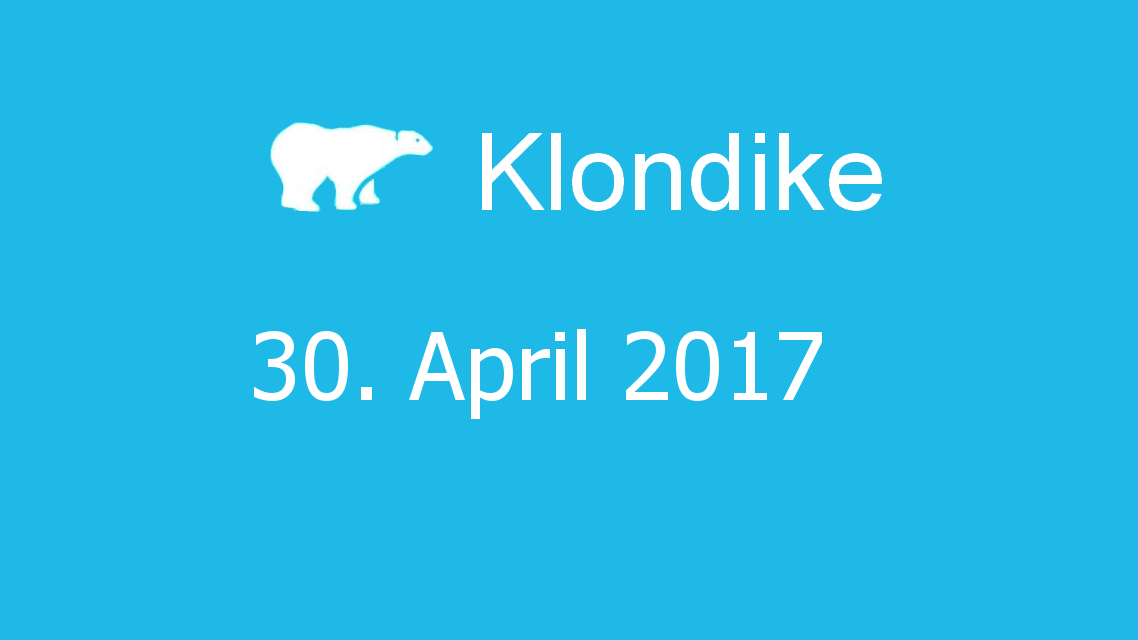Microsoft solitaire collection - klondike - 30. April 2017