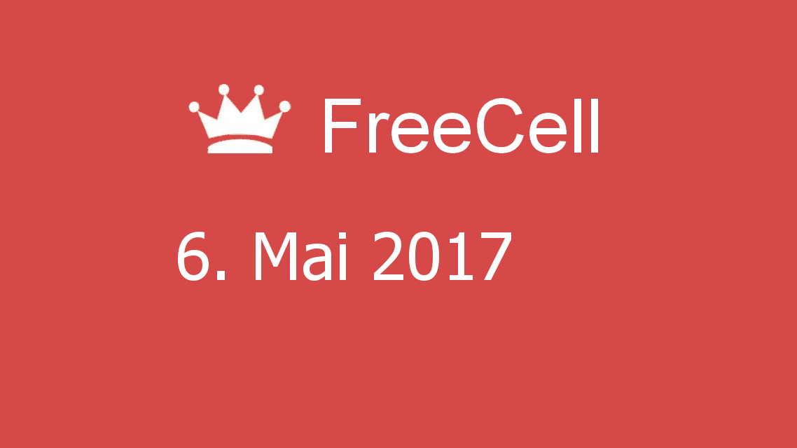 Microsoft solitaire collection - FreeCell - 06. Mai 2017