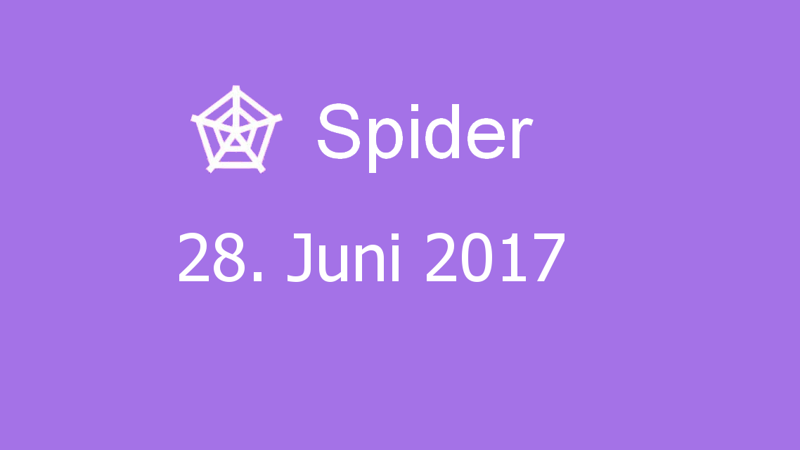Microsoft solitaire collection - Spider - 28. Juni 2017