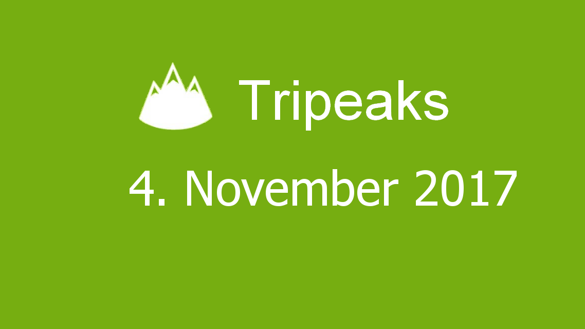 Microsoft solitaire collection - Tripeaks - 04. November 2017