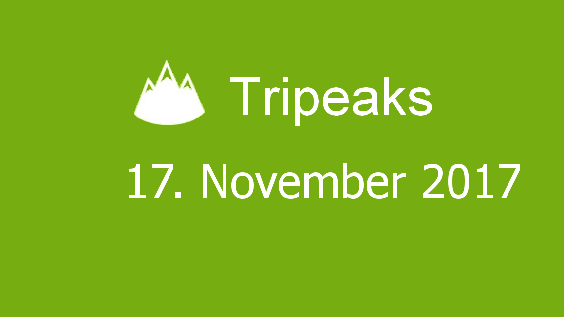 Microsoft solitaire collection - Tripeaks - 17. November 2017