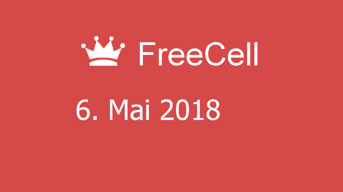 Microsoft solitaire collection - FreeCell - 06. Mai 2018