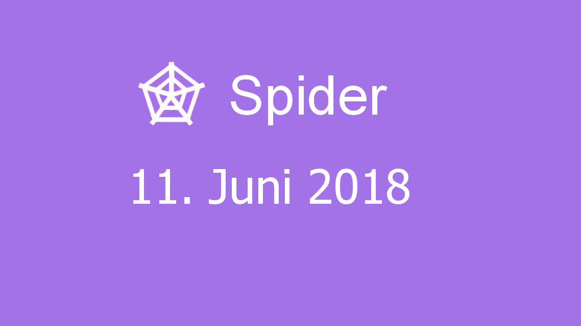 Microsoft solitaire collection - Spider - 11. Juni 2018