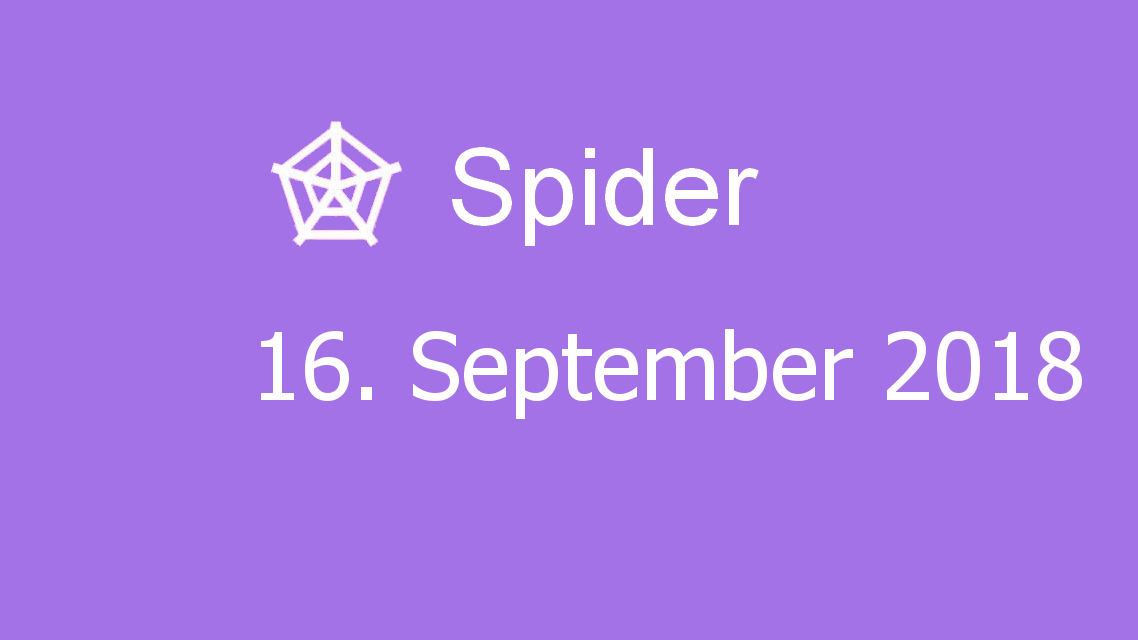 Microsoft solitaire collection - Spider - 16. September 2018