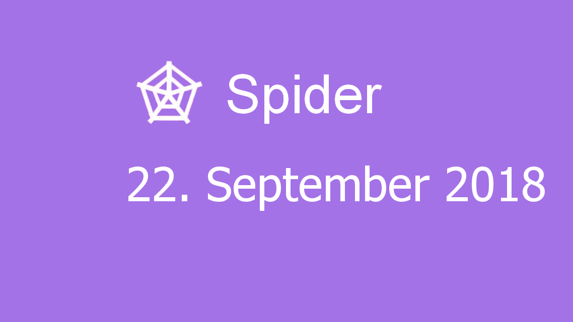 Microsoft solitaire collection - Spider - 22. September 2018