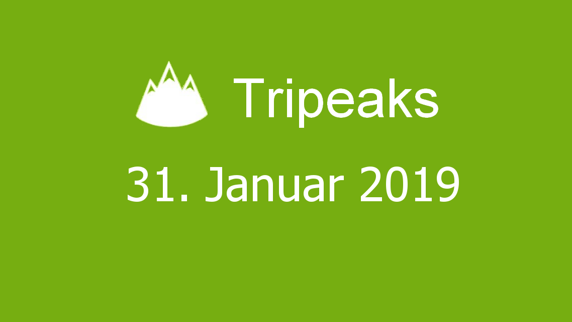 Microsoft solitaire collection - Tripeaks - 31. Januar 2019