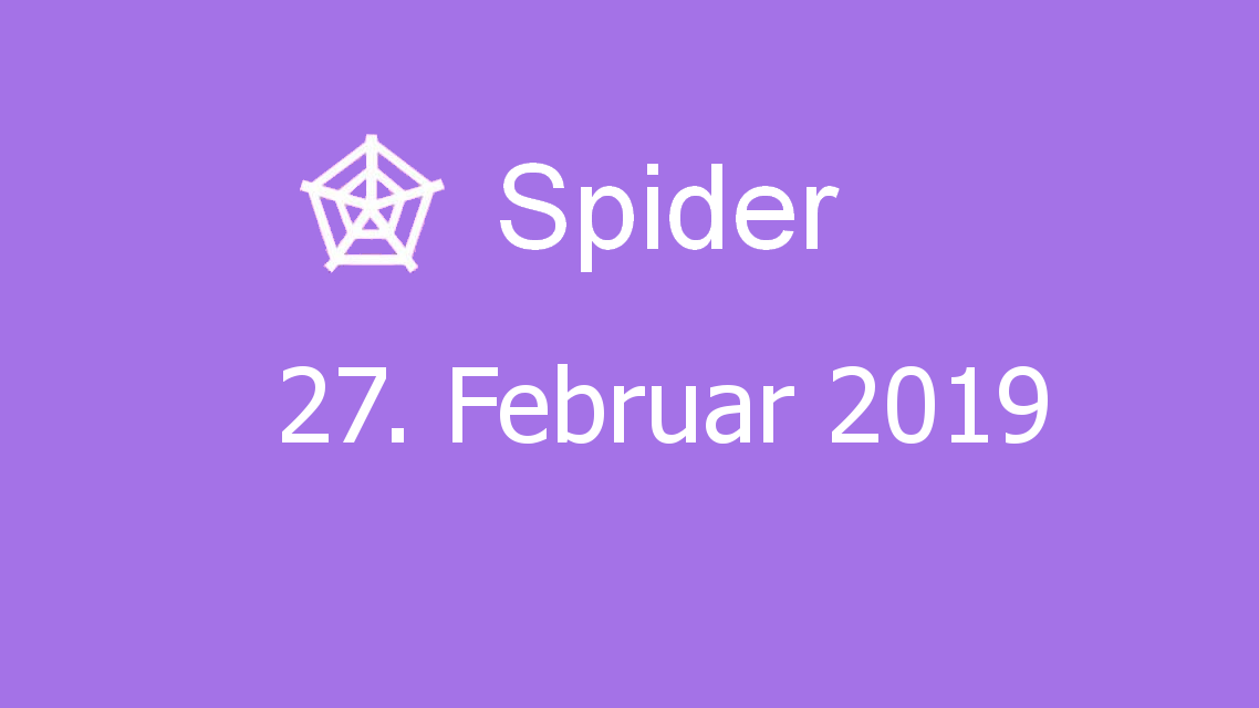 Microsoft solitaire collection - Spider - 27. Februar 2019