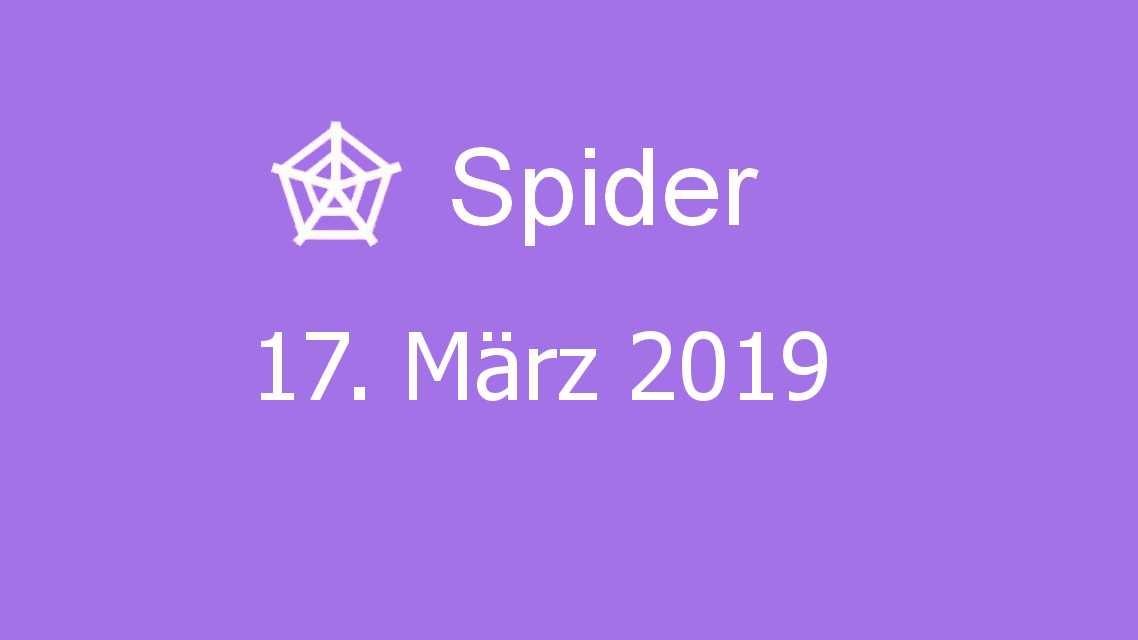Microsoft solitaire collection - Spider - 17. März 2019
