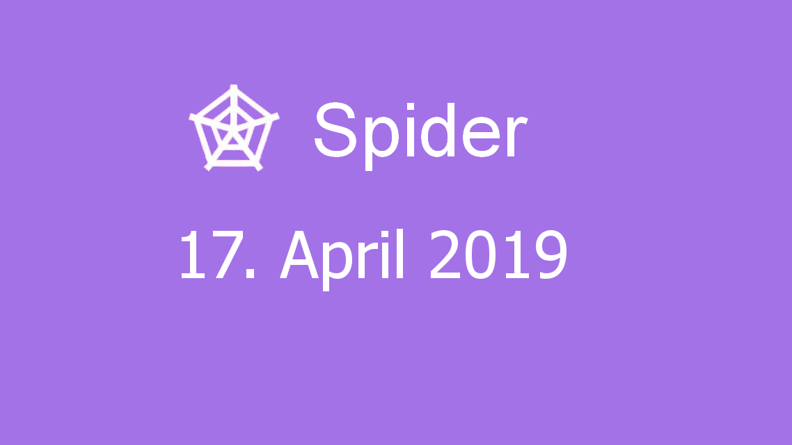Microsoft solitaire collection - Spider - 17. April 2019