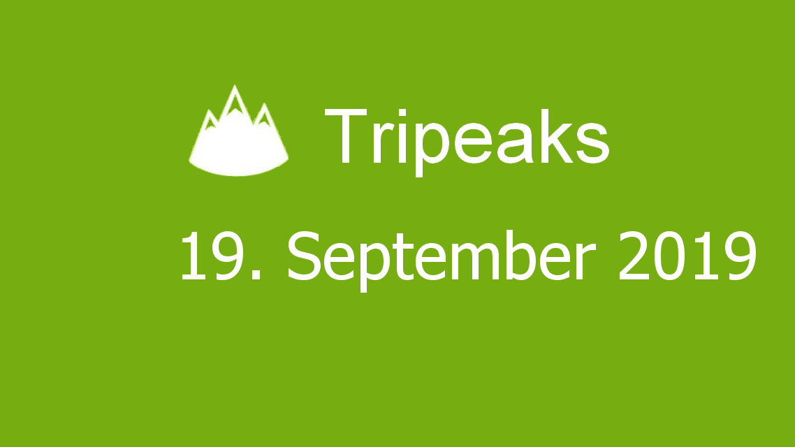 Microsoft solitaire collection - Tripeaks - 19. September 2019