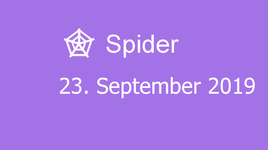 Microsoft solitaire collection - Spider - 23. September 2019
