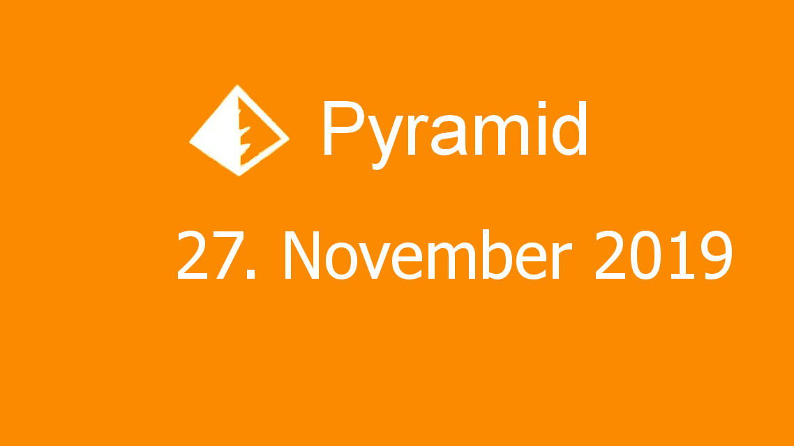 Microsoft solitaire collection - Pyramid - 27. November 2019