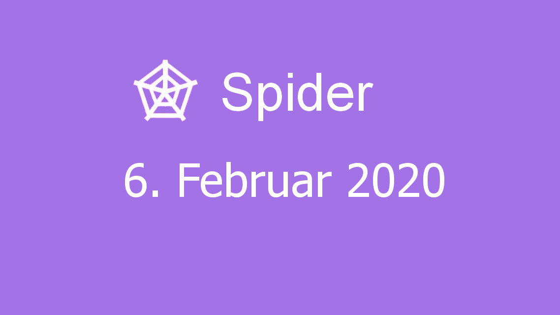 Microsoft solitaire collection - Spider - 06. Februar 2020