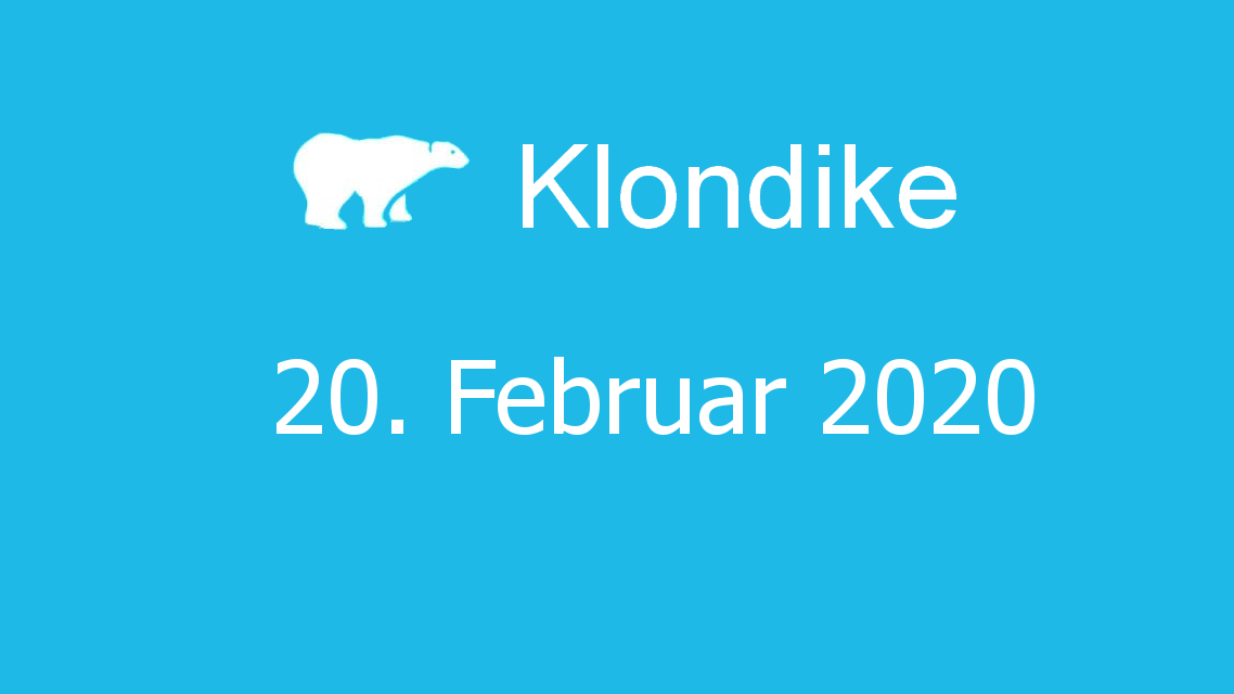 Microsoft solitaire collection - klondike - 20. Februar 2020