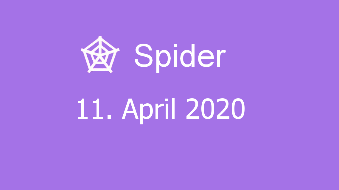 Microsoft solitaire collection - Spider - 11. April 2020