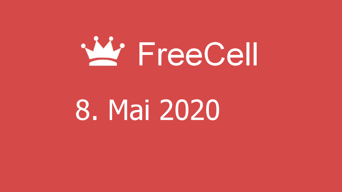Microsoft solitaire collection - FreeCell - 08. Mai 2020