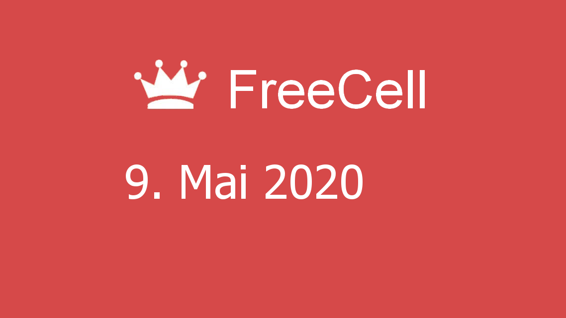 Microsoft solitaire collection - FreeCell - 09. Mai 2020