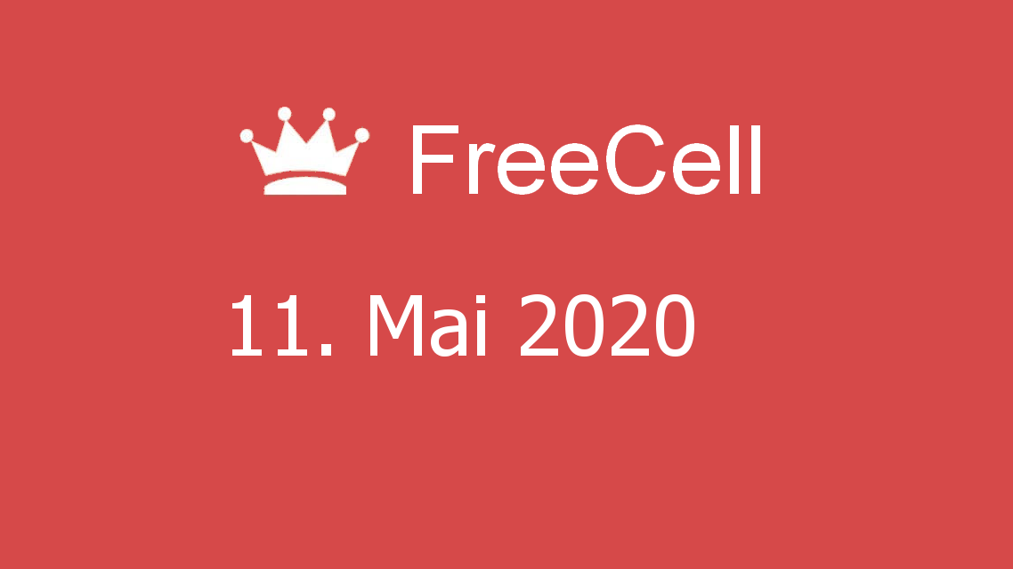 Microsoft solitaire collection - FreeCell - 11. Mai 2020