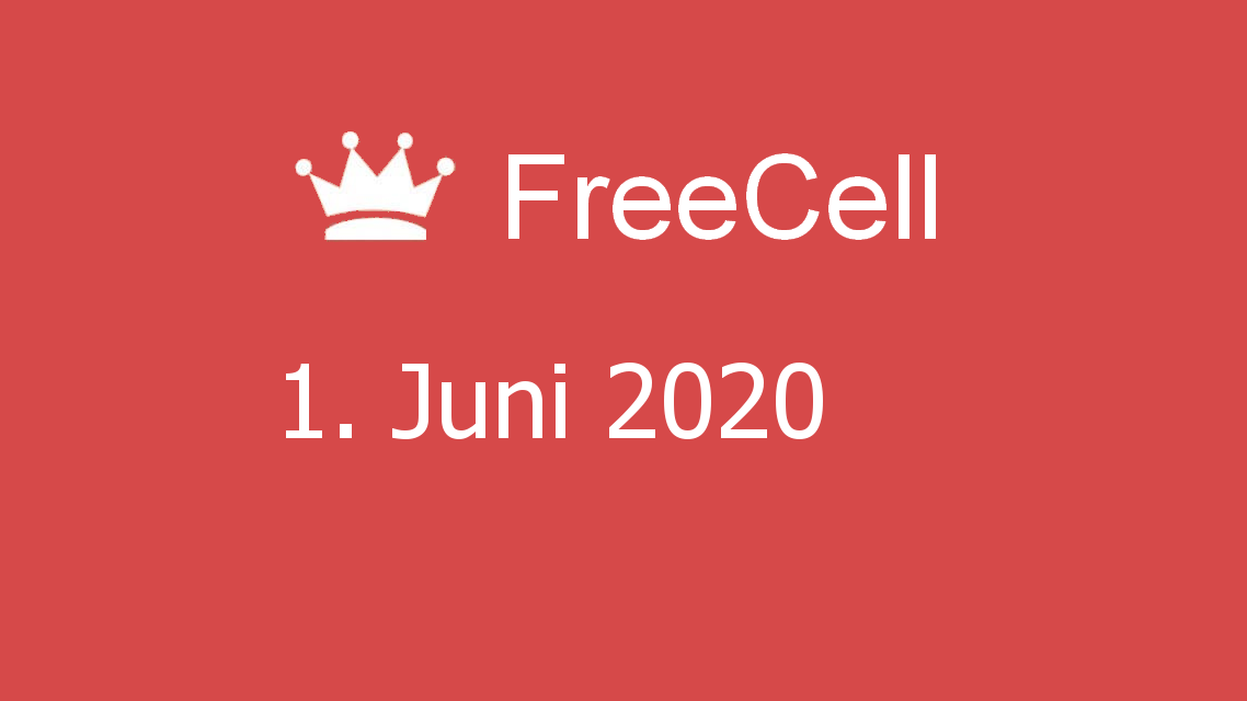 Microsoft solitaire collection - FreeCell - 01. Juni 2020