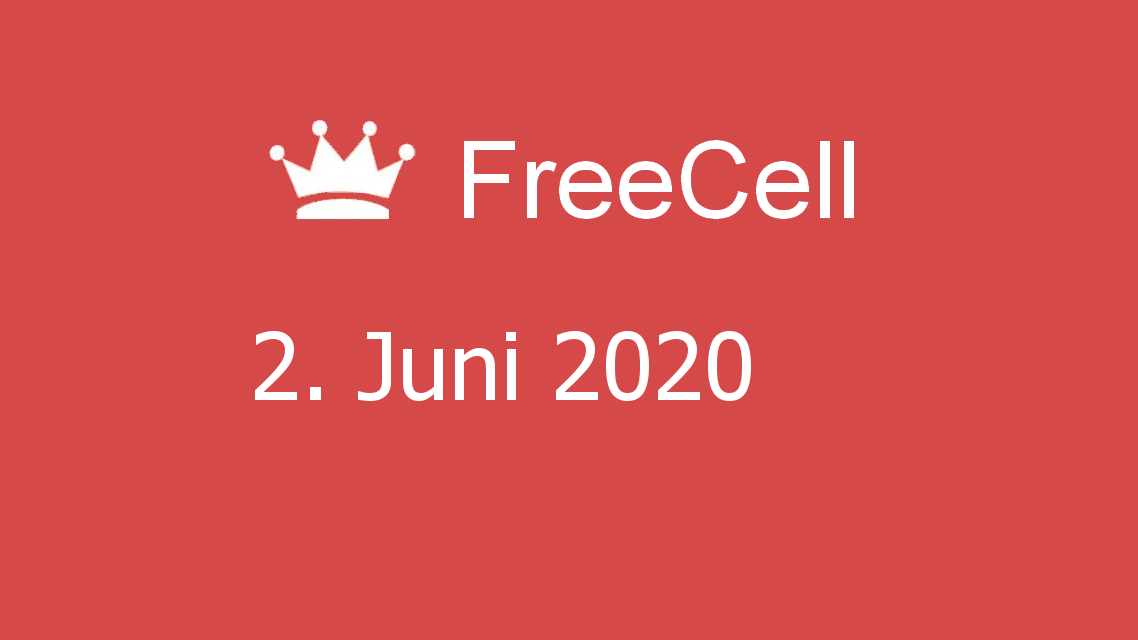 Microsoft solitaire collection - FreeCell - 02. Juni 2020
