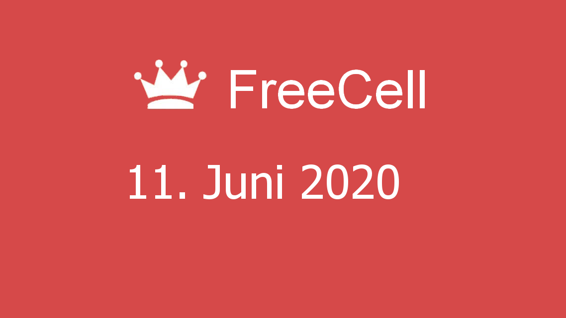 Microsoft solitaire collection - FreeCell - 11. Juni 2020