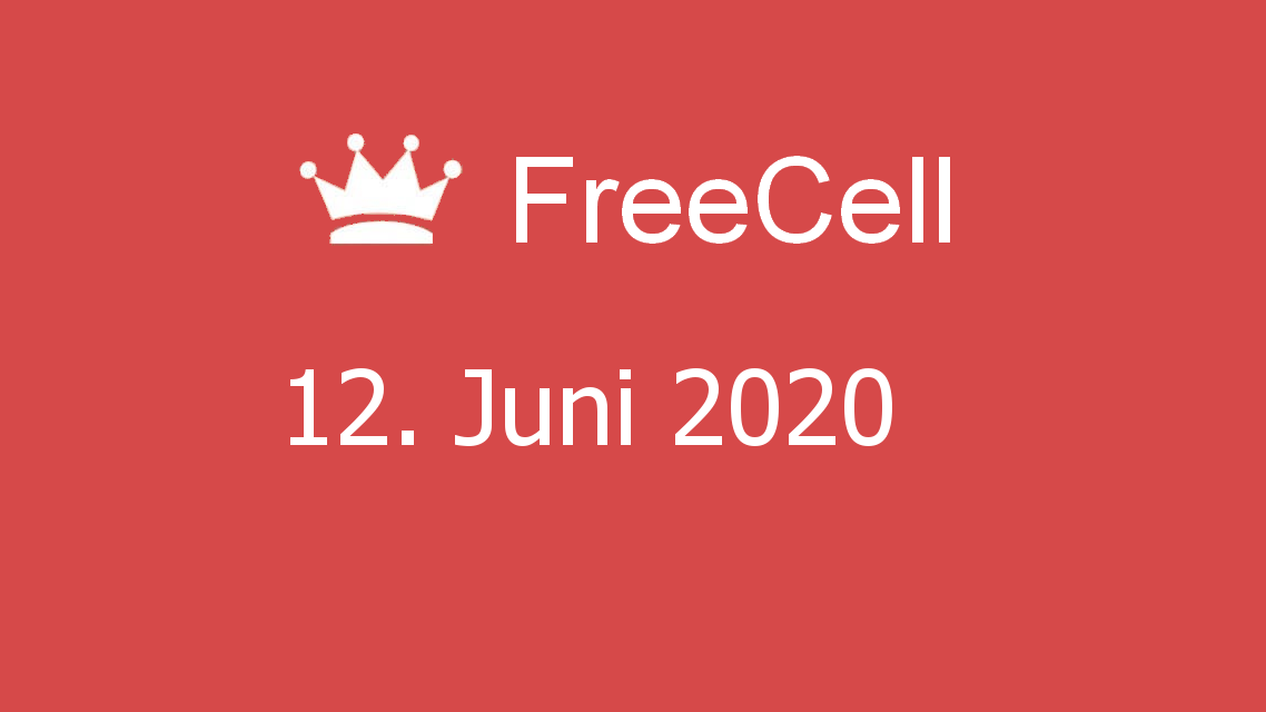 Microsoft solitaire collection - FreeCell - 12. Juni 2020