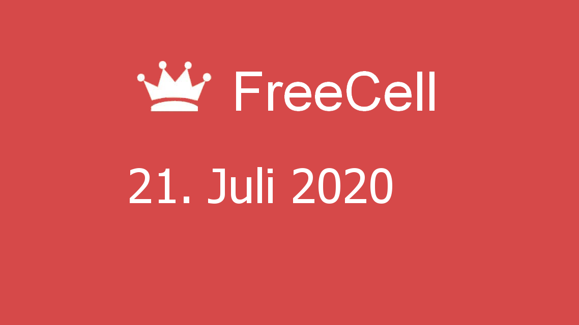 Microsoft solitaire collection - FreeCell - 21. Juli 2020
