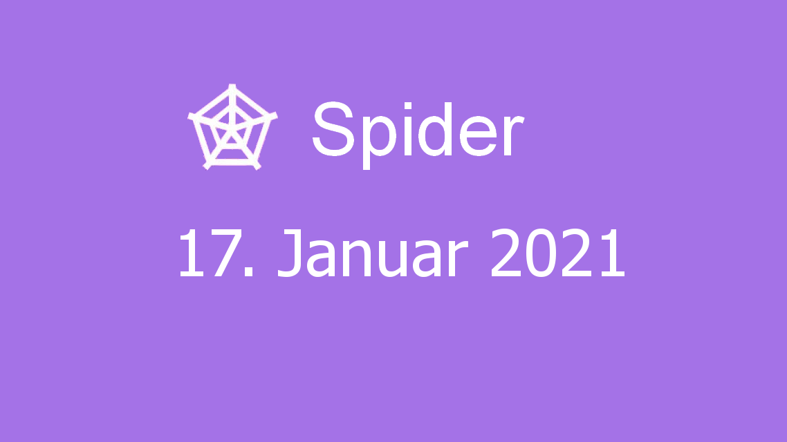 Microsoft solitaire collection - spider - 17. januar 2021