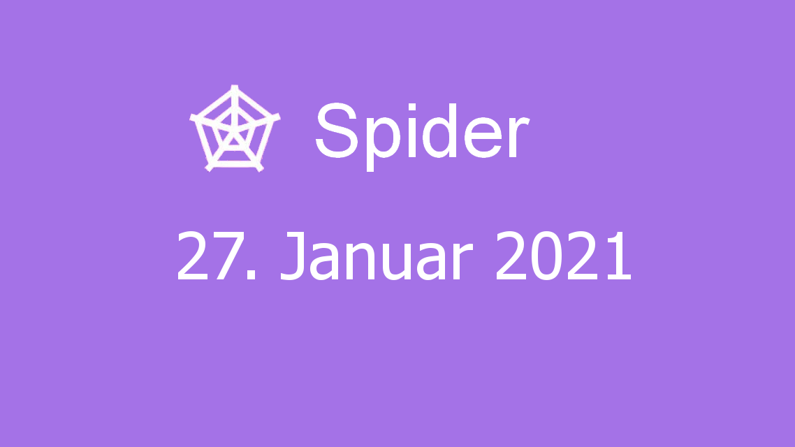 Microsoft solitaire collection - spider - 27. januar 2021