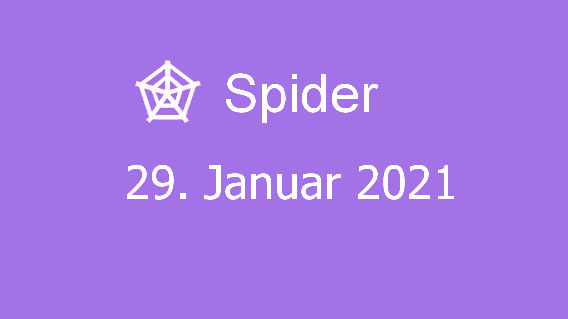 Microsoft solitaire collection - spider - 29. januar 2021