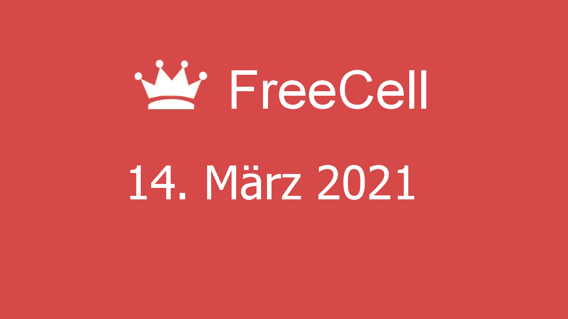 Microsoft solitaire collection - freecell - 14. märz 2021