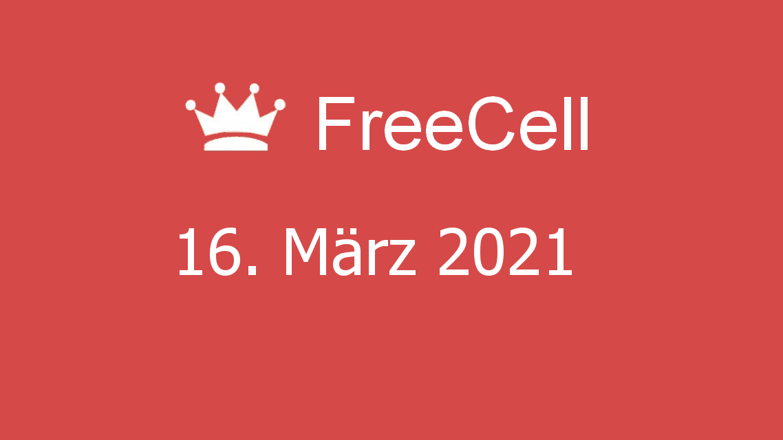 Microsoft solitaire collection - freecell - 16. märz 2021