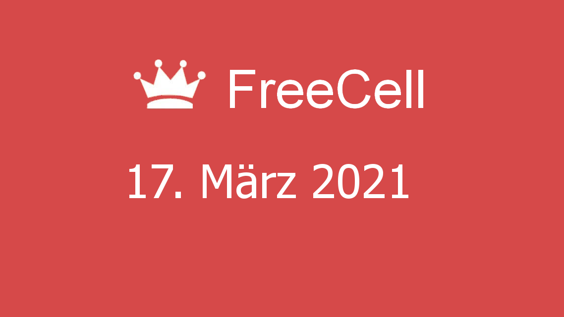 Microsoft solitaire collection - freecell - 17. märz 2021