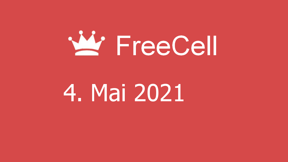 Microsoft solitaire collection - freecell - 04. mai 2021