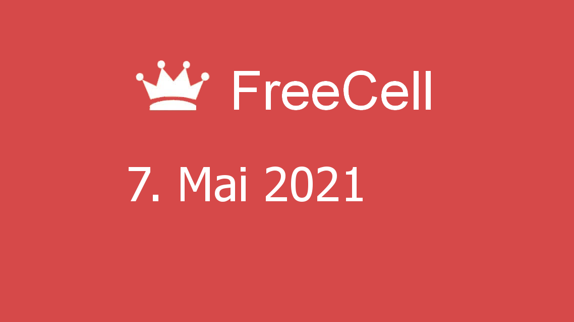 Microsoft solitaire collection - freecell - 07. mai 2021
