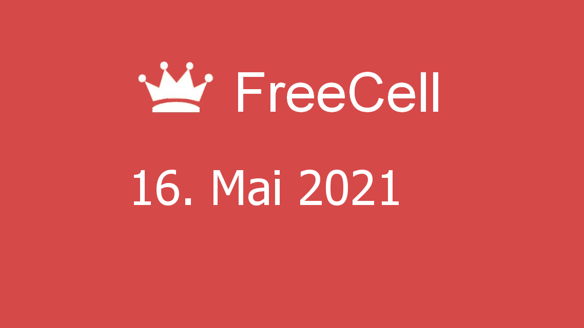 Microsoft solitaire collection - freecell - 16. mai 2021