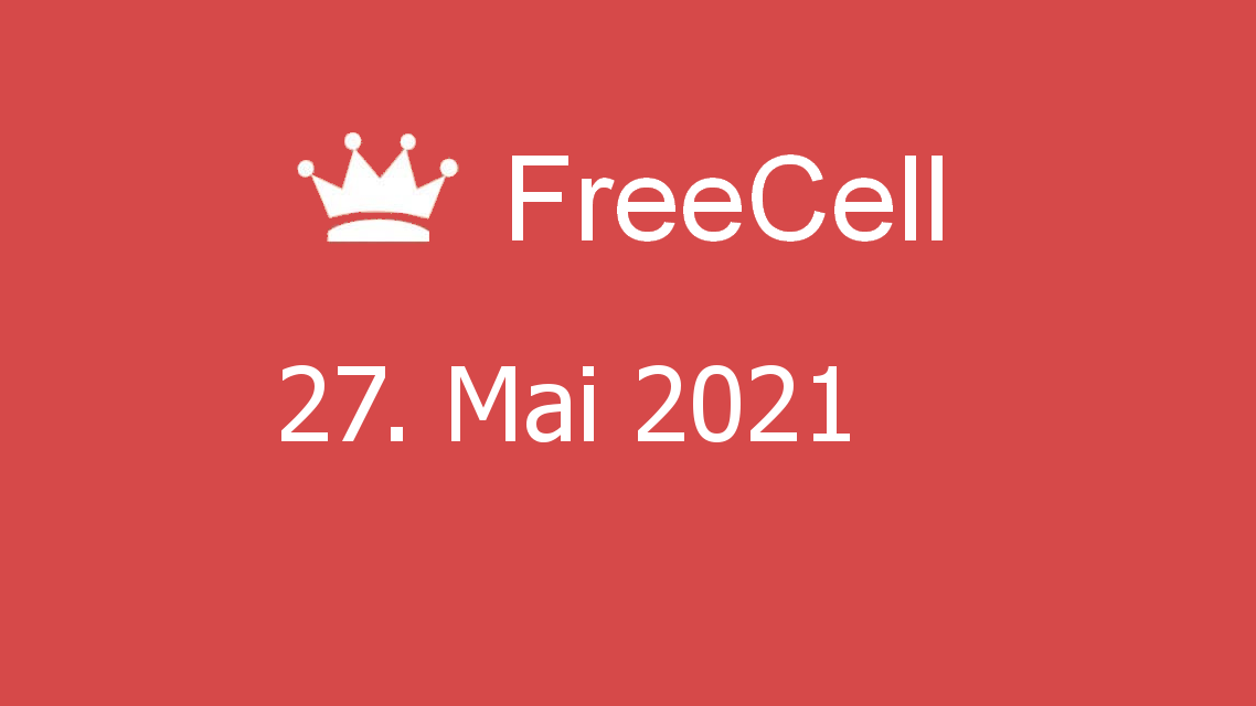 Microsoft solitaire collection - freecell - 27. mai 2021